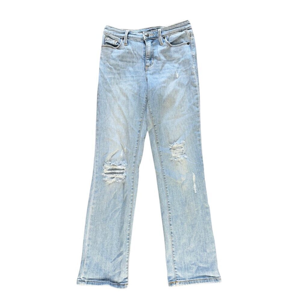 Universal Thread Women's 2 / 26 Jeans Straight Leg High Rise Knee Holes